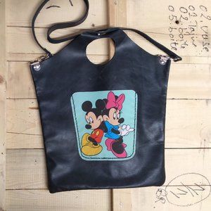 Custom Hand Made Leather Crossbody Tote/Purse (Black)